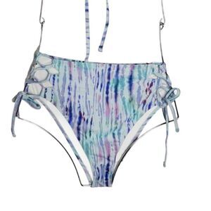 Shade & Shore Lace Up High Waist Extra Cheeky Bikini Bottom Small